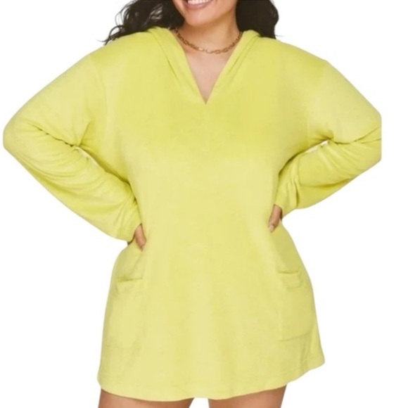 Andie Swim The Hoodie Dress Cover Up Blue Medium NEW - Picture 7 of 8